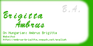 brigitta ambrus business card